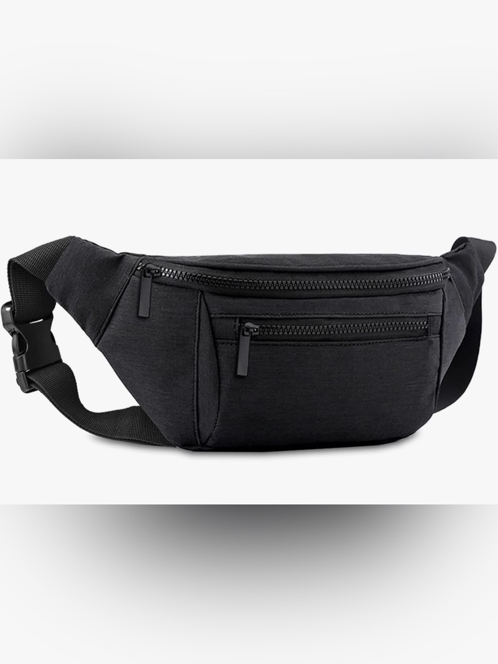 AIKENDO Black Fanny Pack Crossbody Waist Belt Bag Travel Running Hiking New